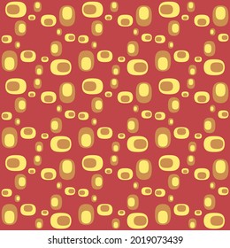 Flat seamless pattern for prints, cobwebs, textiles, advertising and any design projects. Simple rounded shapes will decorate any surface or thing and make it attractive.