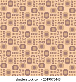 Flat seamless pattern for prints, cobwebs, textiles, advertising and any design projects. Simple rounded shapes will decorate any surface or thing and make it attractive.