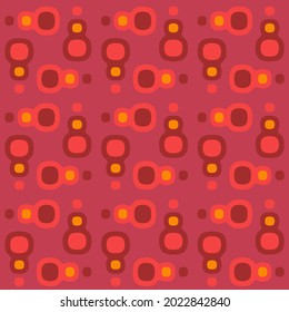 Flat seamless pattern for prints, cobwebs, textiles, advertising and any design projects. Simple rounded shapes will decorate any surface or thing and make it attractive.