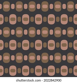 Flat seamless pattern for prints, cobwebs, textiles, advertising and any design projects. Simple rounded shapes will decorate any surface or thing and make it attractive.