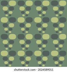 Flat seamless pattern for prints, cobwebs, textiles, advertising and any design projects. Simple rounded shapes will decorate any surface or thing and make it attractive.