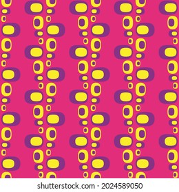 Flat seamless pattern for prints, cobwebs, textiles, advertising and any design projects. Simple rounded shapes will decorate any surface or thing and make it attractive.