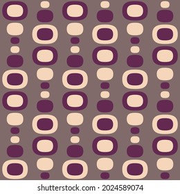 Flat seamless pattern for prints, cobwebs, textiles, advertising and any design projects. Simple rounded shapes will decorate any surface or thing and make it attractive.