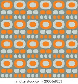 Flat seamless pattern for prints, cobwebs, textiles, advertising and any design projects. Simple rounded shapes will decorate any surface or thing and make it attractive.