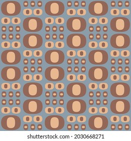 Flat seamless pattern for prints, cobwebs, textiles, advertising and any design projects. Simple rounded shapes will decorate any surface or thing and make it attractive.
