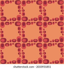 Flat seamless pattern for prints, cobwebs, textiles, advertising and any design projects. Simple rounded shapes will decorate any surface or thing and make it attractive.