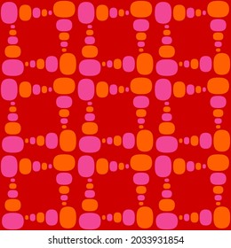 Flat seamless pattern for prints, cobwebs, textiles, advertising and any design projects. Simple rounded shapes will decorate any surface or thing and make it attractive.