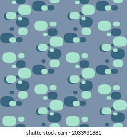 Flat seamless pattern for prints, cobwebs, textiles, advertising and any design projects. Simple rounded shapes will decorate any surface or thing and make it attractive.