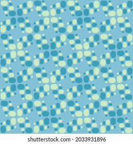 Flat seamless pattern for prints, cobwebs, textiles, advertising and any design projects. Simple rounded shapes will decorate any surface or thing and make it attractive.