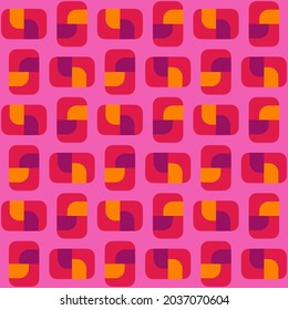 Flat seamless pattern for prints, cobwebs, textiles, advertising and any design projects. Simple rounded shapes will decorate any surface or thing and make it attractive.