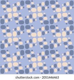Flat seamless pattern for prints, cobwebs, textiles, advertising and any design projects. Simple rounded shapes will decorate any surface or thing and make it attractive.