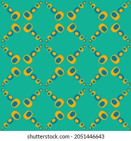 Flat seamless pattern for prints, cobwebs, textiles, advertising and any design projects. Simple rounded shapes will decorate any surface or thing and make it attractive.