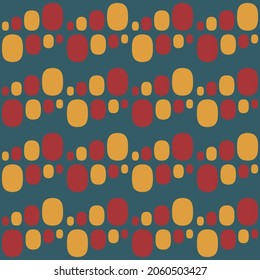 Flat seamless pattern for prints, cobwebs, textiles, advertising and any design projects. Simple rounded shapes will decorate any surface or thing and make it attractive.