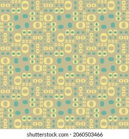 Flat seamless pattern for prints, cobwebs, textiles, advertising and any design projects. Simple rounded shapes will decorate any surface or thing and make it attractive.