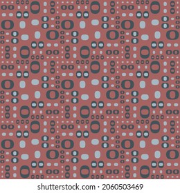 Flat seamless pattern for prints, cobwebs, textiles, advertising and any design projects. Simple rounded shapes will decorate any surface or thing and make it attractive.