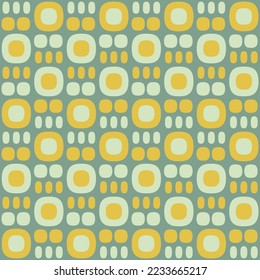 Flat seamless pattern for prints, cobwebs, textiles, advertising and any design projects. Simple rounded shapes will decorate any surface or thing and make it attractive.