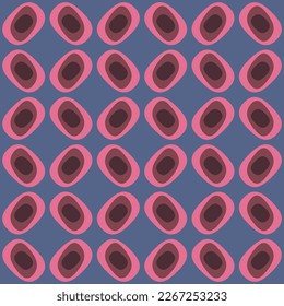 Flat seamless pattern for prints, cobwebs, textiles, advertising and any design projects. Simple rounded shapes will decorate any surface or thing and make it attractive.