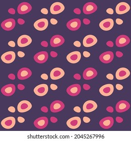 Flat seamless pattern for textiles, web, advertising, prints and any design projects. Simple natural rounded shapes will decorate any surface or thing and make it attractive.