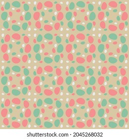 Flat seamless pattern for textiles, web, advertising, prints and any design projects. Simple natural rounded shapes will decorate any surface or thing and make it attractive.