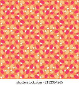 Flat seamless pattern for textiles, web, advertising, prints and any design projects. Simple natural rounded shapes will decorate any surface or thing and make it attractive.