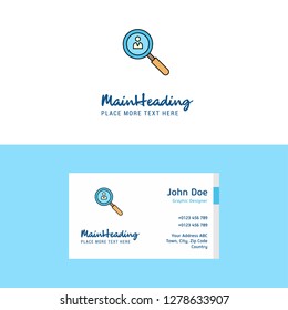 Flat Search avatar  Logo and Visiting Card Template. Busienss Concept Logo Design