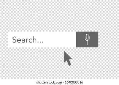 Flat search bar voice for web site design.