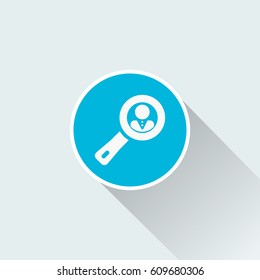 flat search icon with person