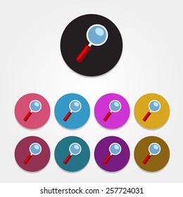 Flat search icons