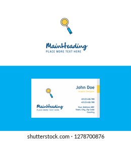 Flat Search  Logo and Visiting Card Template. Busienss Concept Logo Design