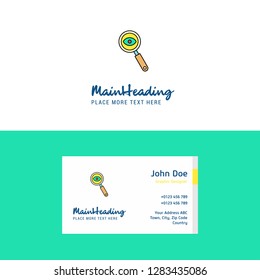 Flat Search Logo and Visiting Card Template. Busienss Concept Logo Design