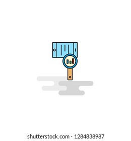 Flat Search in smart phone  Icon. Vector