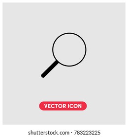Flat Search,Magnify Vector Icon Illustration For Website And Mobile Application.Ui/Ux.Light Backround.