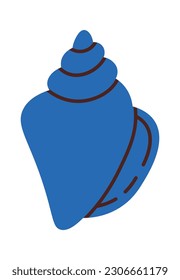 Flat Seashell Icon Vector Illustration