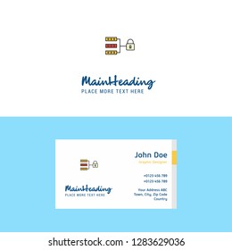 Flat Secure network Logo and Visiting Card Template. Busienss Concept Logo Design