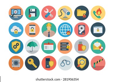 Flat Security Vector Icons 1