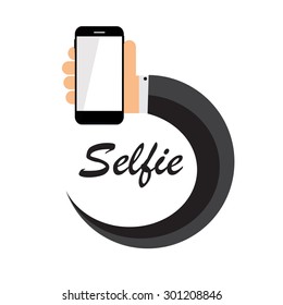 Flat Selfie Icon Vector Illustration EPS10
