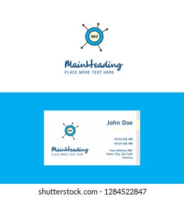 Flat Seo  Logo and Visiting Card Template. Busienss Concept Logo Design