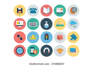 Flat Seo and Marketing Icons - Vol 6