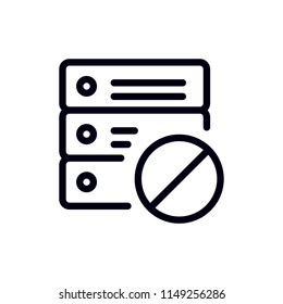 Flat server icon
