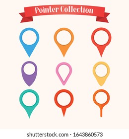 flat set of break point vector icons for web isolated