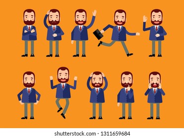 Flat set - Business people