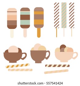 flat set ice cream 