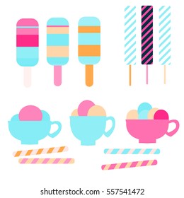 flat set ice cream 
