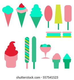 flat set ice cream 