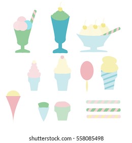 flat set ice cream 