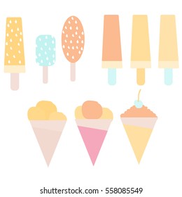 flat set ice cream 