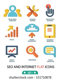 Flat set icons for Web and Mobile Applications