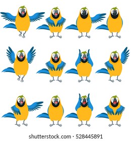Flat set of Macaw icons