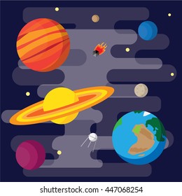 Flat Set planet, sky, space, milky way