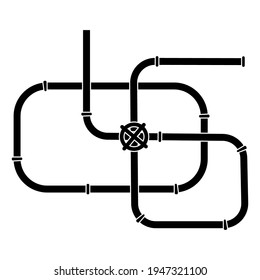 Piso con tuberías de agua. Elemento de diseño. Concepto de tecnología empresarial. Imagen de archivo. EPS 10.